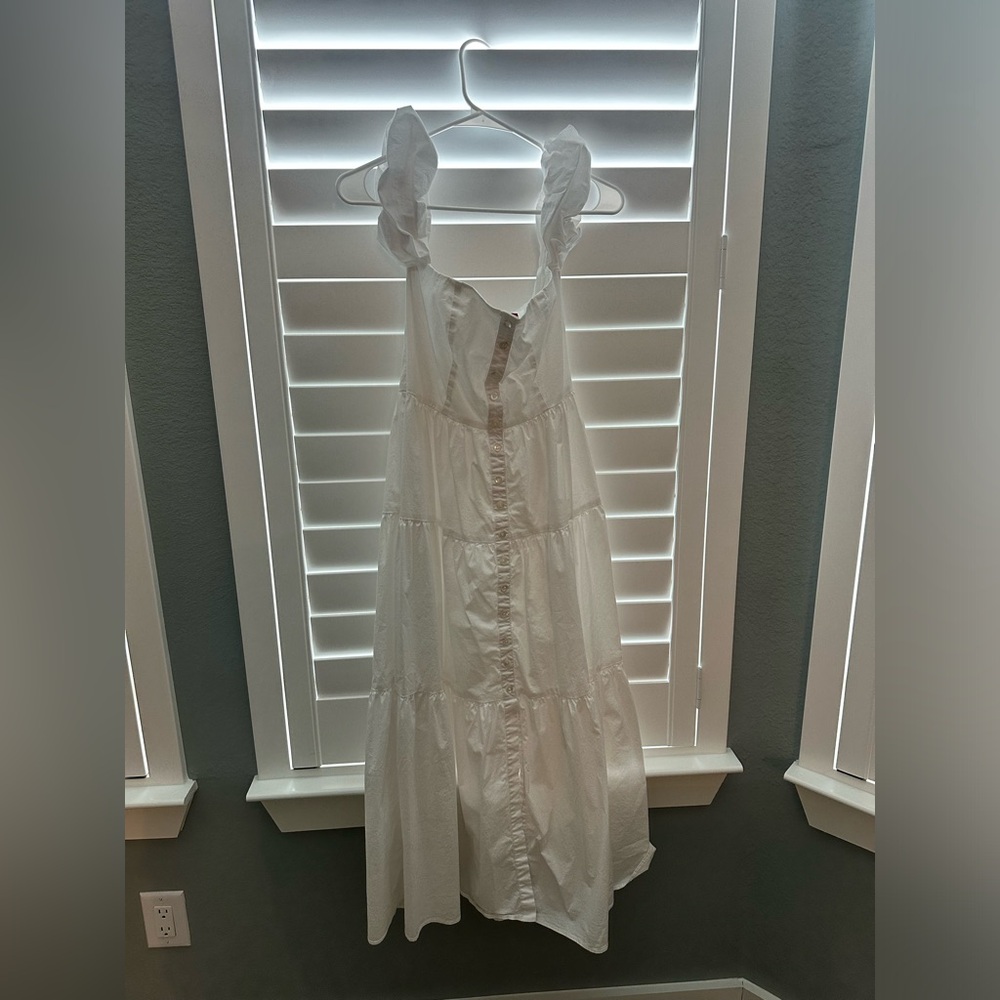 Staud White Maxi Dress